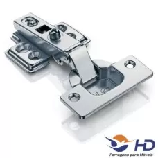 Dobradiça Reta Comum Inox HD Ferragens