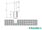 Fresa Paralela 6,0mm x 20mm 02 dentes França