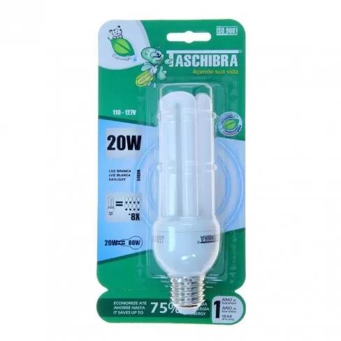 LAMPADA TASCHIBRA COMPACTA 3U 20W 6400K