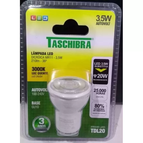 LAMPADA TASCHIBRA LED DICROICA MR11 3000K