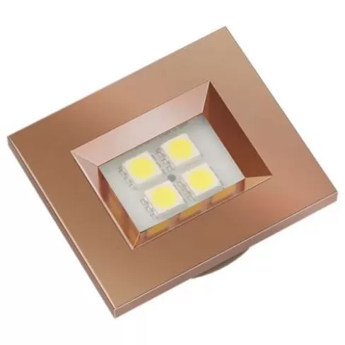 LUMINARIA NUZE QUADRADA 6000K COBRE