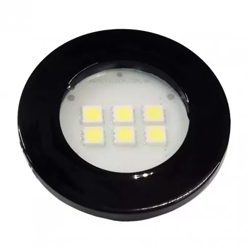 LUMINARIA PONTUAL NUZE CIRCULAR PRETA 3000K