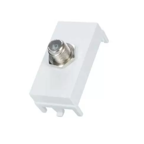 TOMADA MARGIRIUS TV COAXIAL OHMS BRANCO